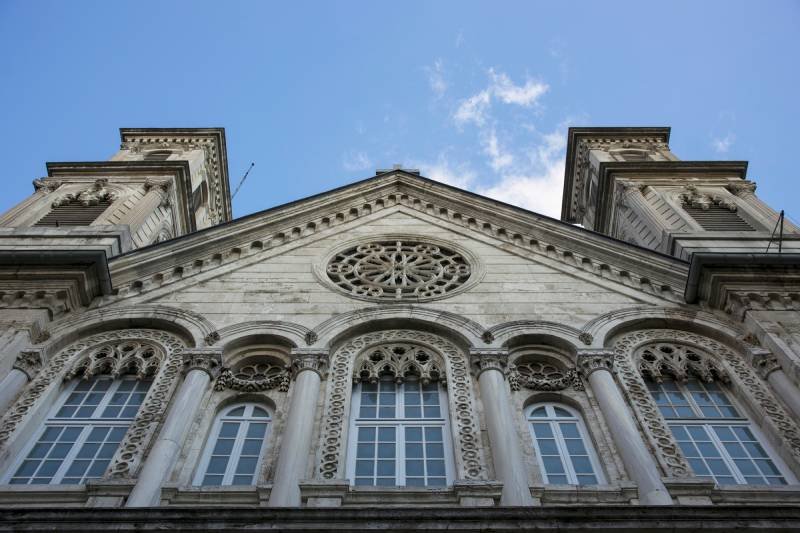 Church with giant windows